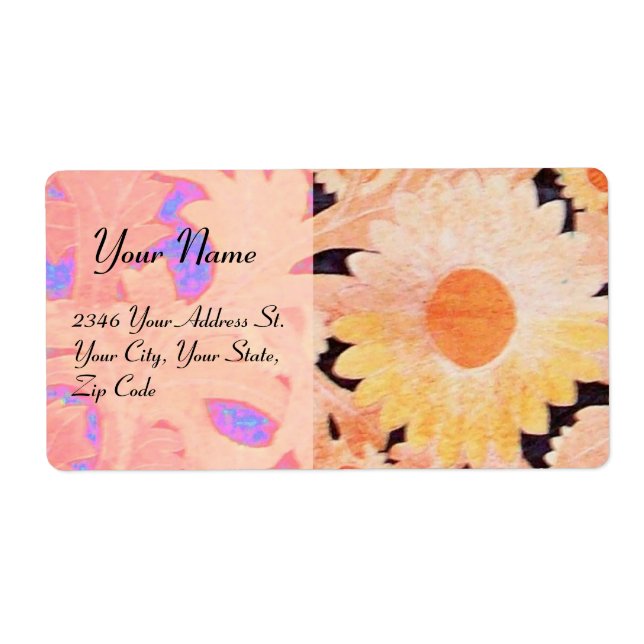 Etiqueta DAISY , azul rojo rosado negro (Frente)