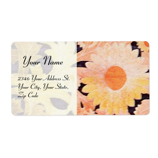 Etiqueta DAISY , blanco rojo rosado negro (Frente)