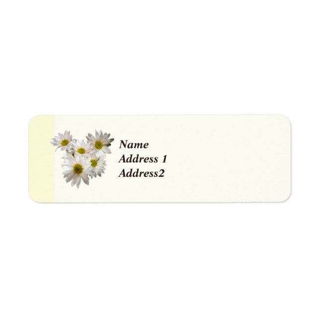 Etiqueta Daisy Heart Save the Date (Frente)
