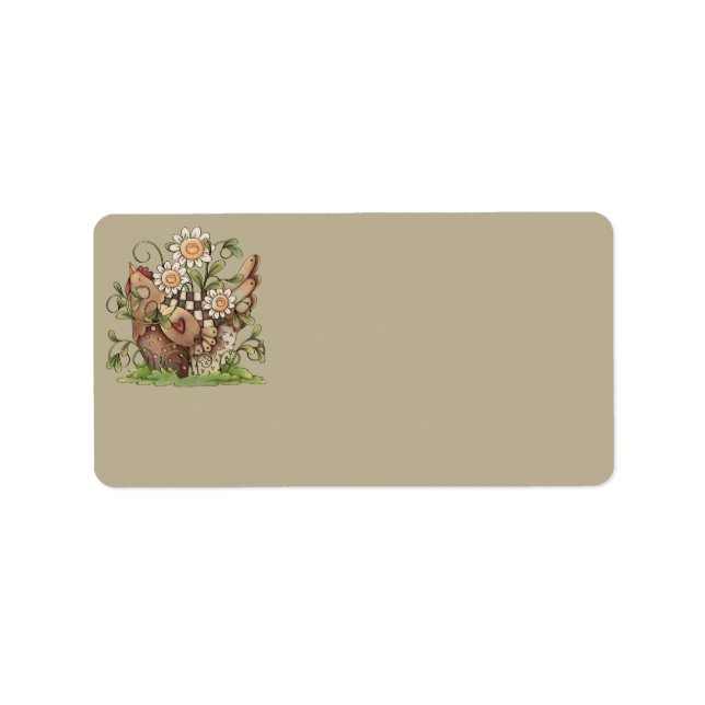 Etiqueta Daisy Hen Labels (Frente)
