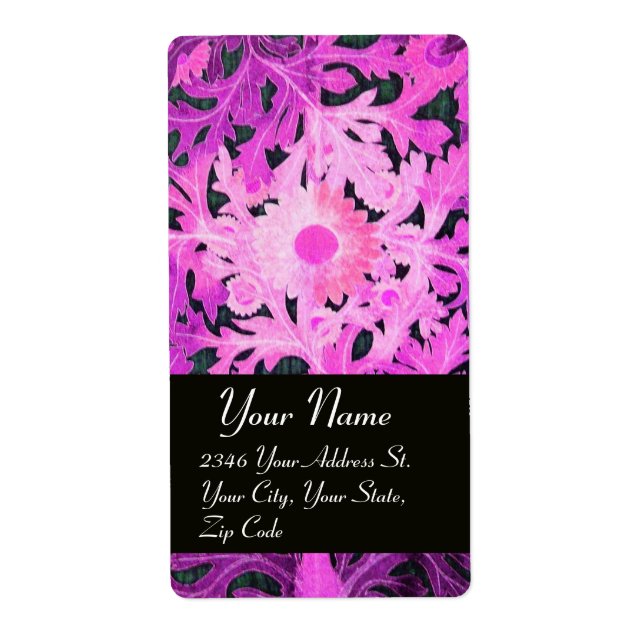 Etiqueta DAISY , negro violeta morado (Frente)