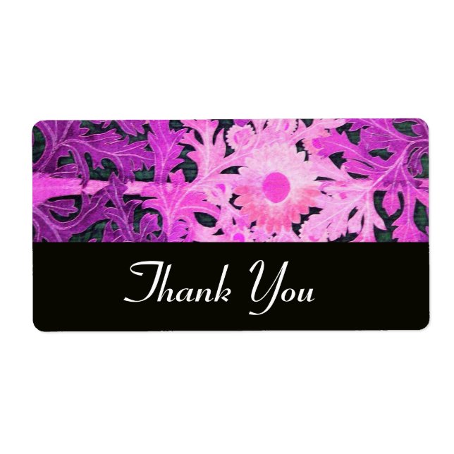 Etiqueta DAISY , negro violeta morado (Frente)