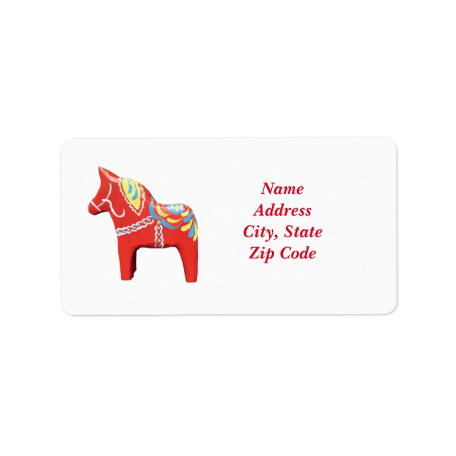 Etiqueta Dala Horse Address Labels (Frente)