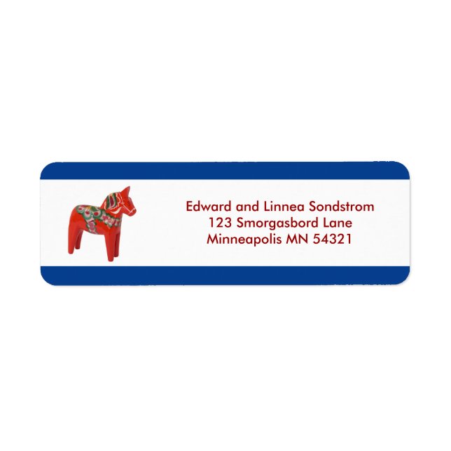 Etiqueta Dala Horse Scandinavia (Frente)