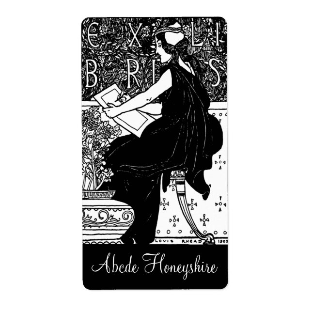 Etiqueta Dama de época personalizada (Frente)