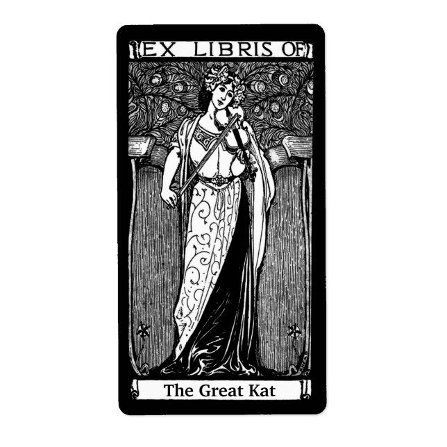 Etiqueta Dama de época personalizada (Frente)