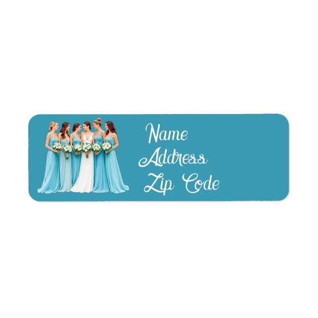 Etiqueta Dama de honor elegante boda personalizable  (Frente)