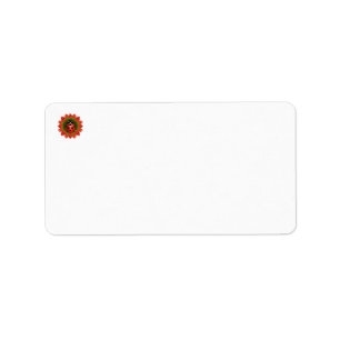 Etiqueta Dama de Navidad Mariquita Rojo Blanco y Verde Dire