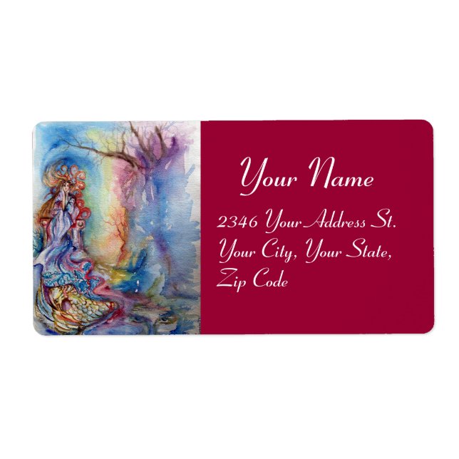 Etiqueta DAMA DEL LAGO, Mágica y Misterio (Frente)