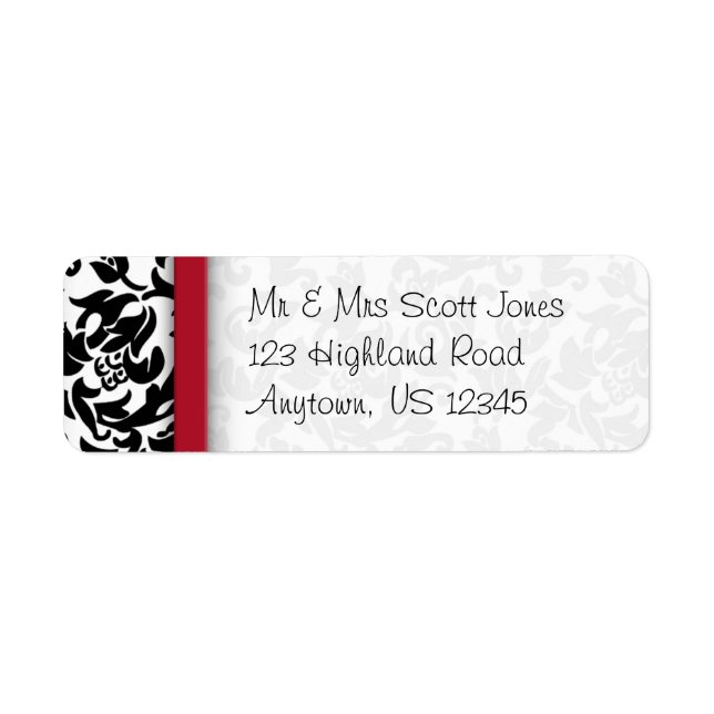 Etiqueta Damask Delight (Frente)