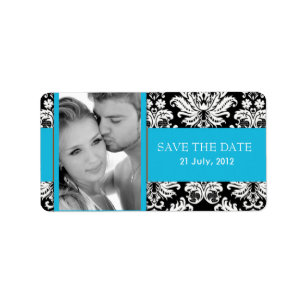 Etiqueta Damask Photo Save The Date Labels