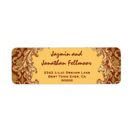 Etiqueta Dámpara de la curva de cosecha dorada S455