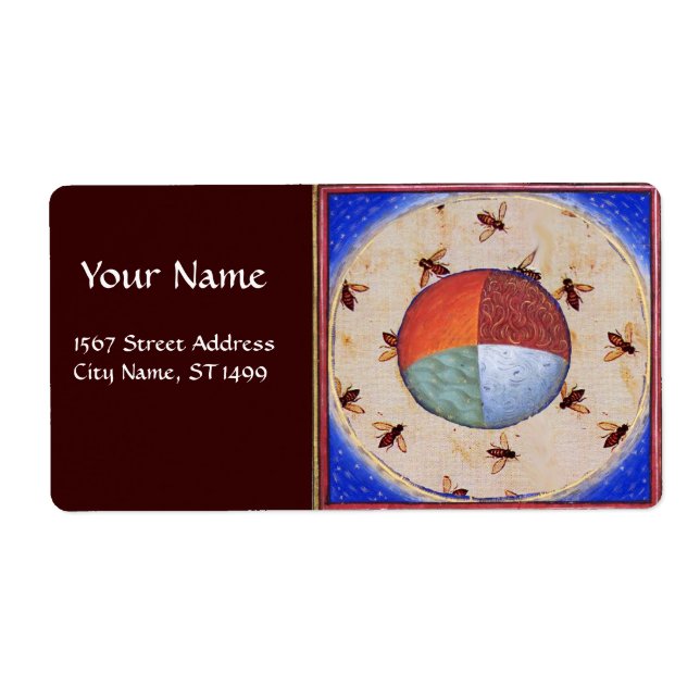 ETIQUETA DANZA DE AZAS DE MIEL CON CUATRO ELEMENTOS (Frente)