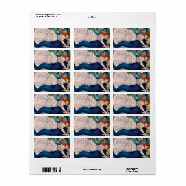 Etiqueta Danza en Bougival, 1883 por Pierre-Auguste Renoir (Hoja Entera)