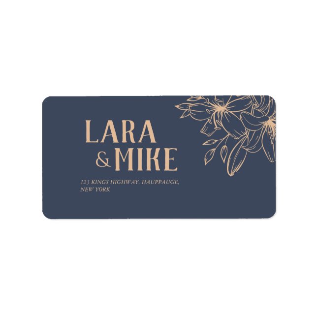 Etiqueta Dark Blue Soft RSVP (Frente)