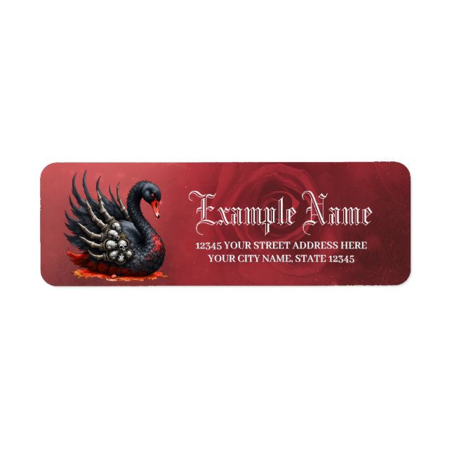 Etiqueta Dark Swan of Bones – Gothic Elegance (Frente)