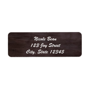 Etiqueta Dark Wood Rustic Invitation