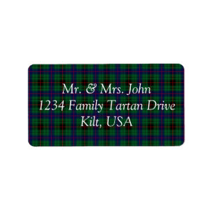 Etiqueta Davidson Tartan Label