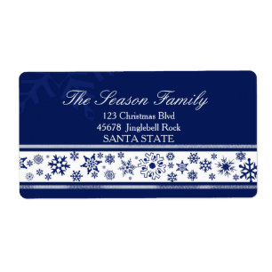 Etiqueta dazzling flake Holiday Address Label