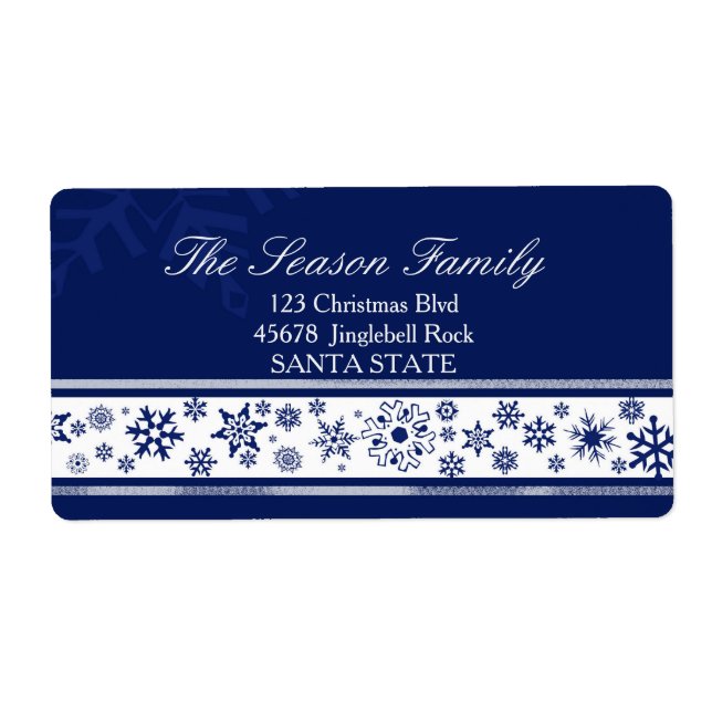 Etiqueta dazzling flake Holiday Address Label (Frente)