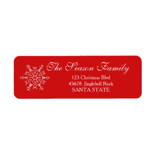 Etiqueta Dazzling Snowflake Holiday Address Label