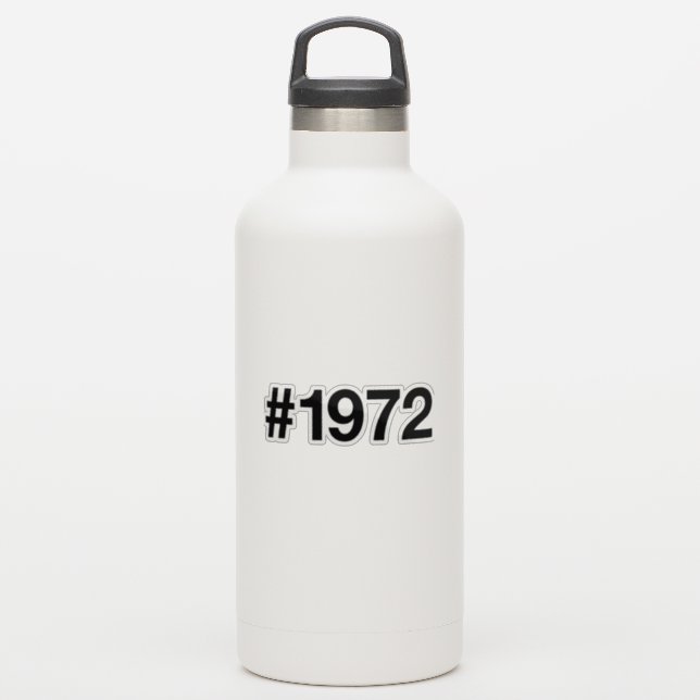 Etiqueta de 1972 53 años aniversario de cumpleaños (Botella de agua)