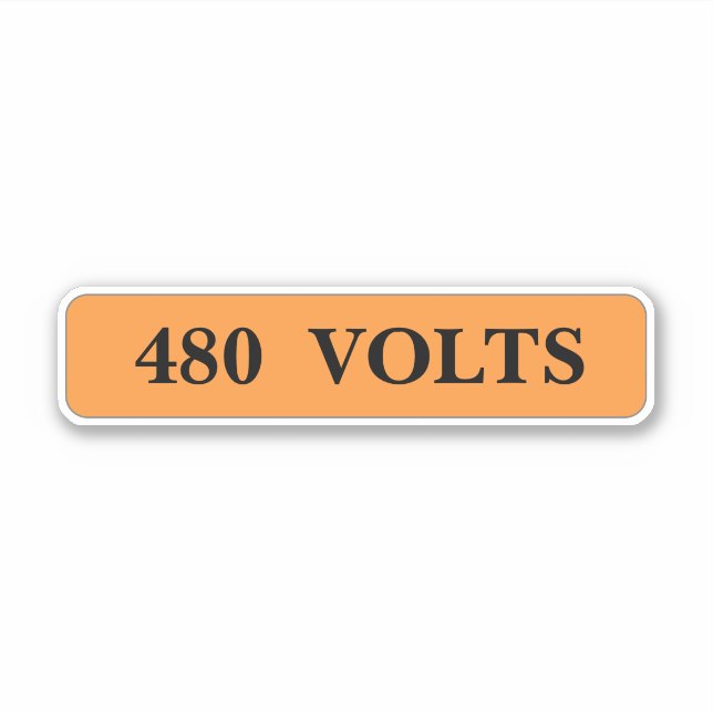 Etiqueta de 480 voltios (Anverso)