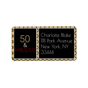 Etiqueta de 50 y fabulosa