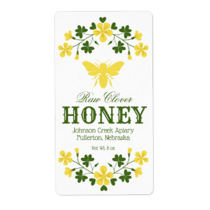 Etiqueta de abeja de miel