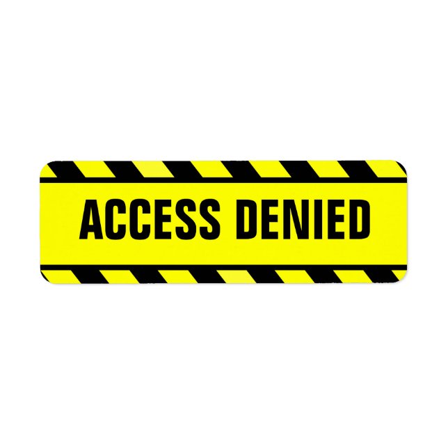 Etiqueta de acceso denegado (Frente)