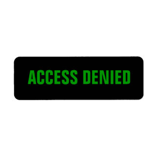 Etiqueta de acceso denegado
