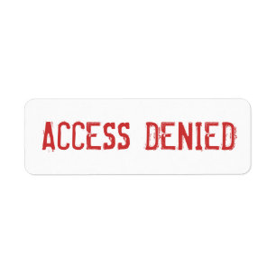 Etiqueta de acceso denegado