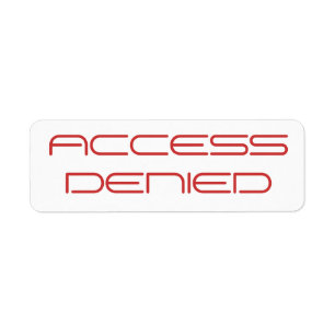 Etiqueta de acceso denegado