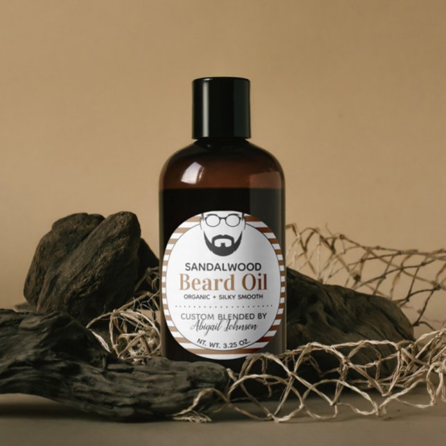 Etiqueta de aceite de barba de los hombres mezclad (Subido por el creador)