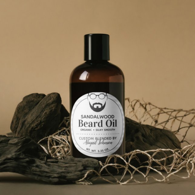 Etiqueta de aceite de barba para hombres mezclados (Subido por el creador)