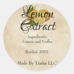 Etiqueta de aceite de extracto de limón personaliz