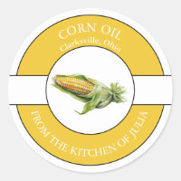 Etiqueta de aceite de maíz