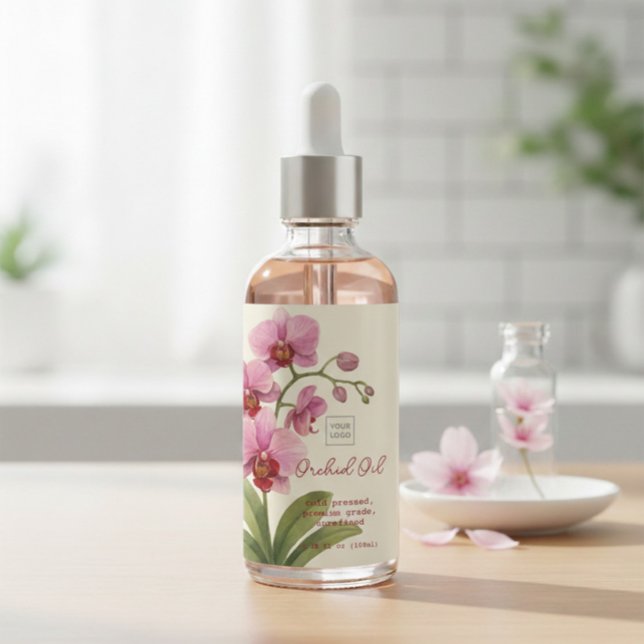 Etiqueta de aceite de orquídea casera personalizad (Subido por el creador)