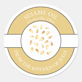Etiqueta de aceite de sésamo