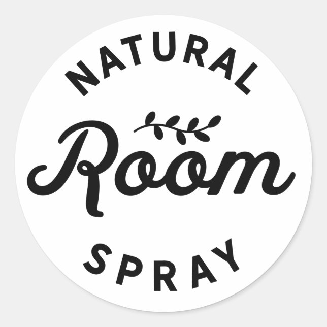 Etiqueta de aceite esencial para spray de habitaci (Anverso)