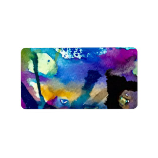 Etiqueta de acuarela abstracta