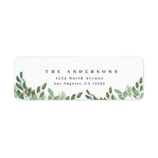 Etiqueta de acuarela de navidad