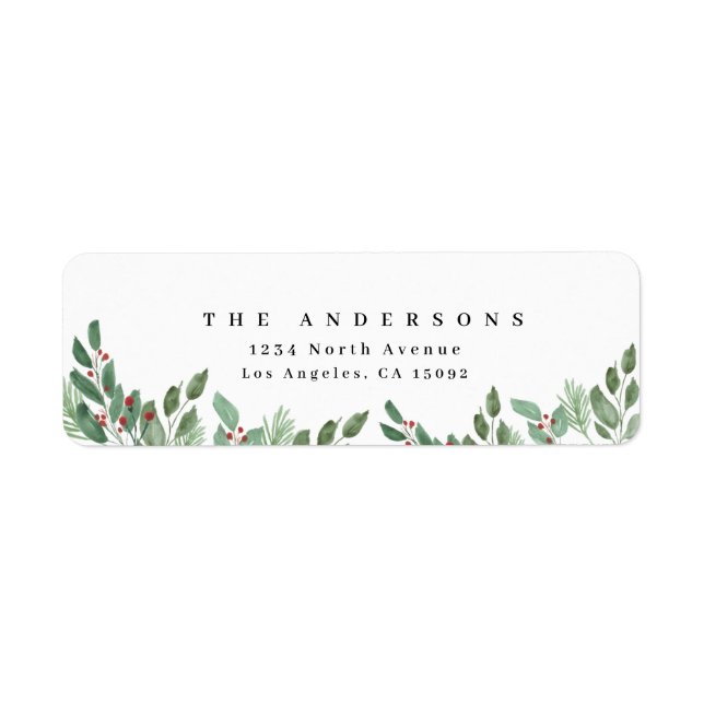 Etiqueta de acuarela de navidad (Frente)