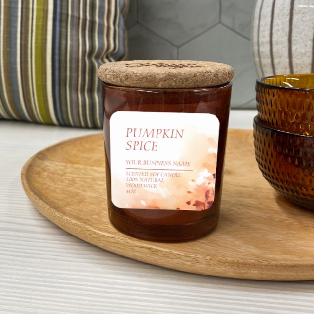 Etiqueta de acuarela moderna con velas perfumadas  (Subido por el creador)