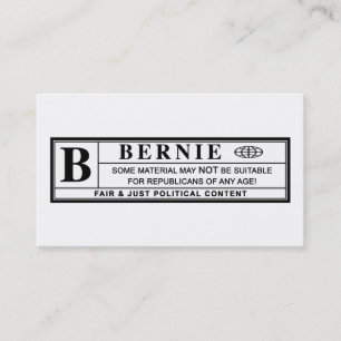 Etiqueta de advertencia de Bernie Sanders