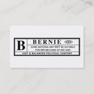 Etiqueta de advertencia de Bernie Sanders