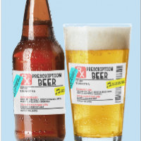 Etiqueta de advertencia de cerveza de receta diver