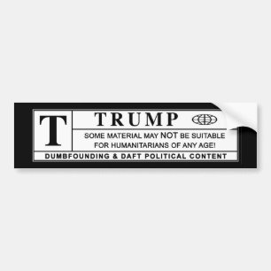 Etiqueta de advertencia de Donald Trump