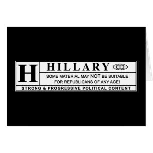 Etiqueta de advertencia de Hillary Clinton