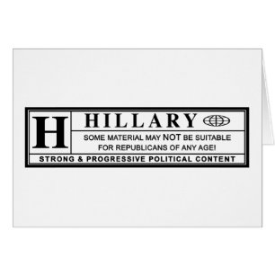 Etiqueta de advertencia de Hillary Clinton
